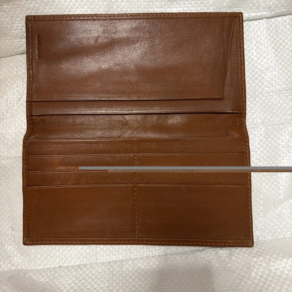 Vintage Christopher‎ Hayes Checkbook Cover/card holder Genuine Leather Wallet